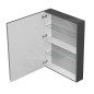 Cersanit Moduo - Armoire 80x59x14 cm, 1 porte, charnières G/D, anthracite S590-083