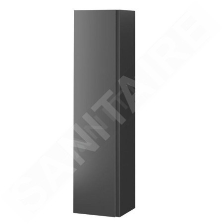 Cersanit Moduo - Armoire haute, 160x40x34 cm, 1 porte, charnières G/D, miroir intérieur, anthracite S590-086