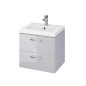 Cersanit Lara - Meuble avec lavabo, 46x49x40 cm, 2 tiroirs, gris S801-212-DSM