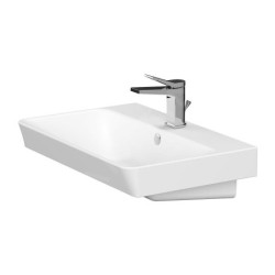Cersanit Lara - Meuble avec lavabo, 46x59x38 cm, 2 tiroirs, noyer S801-319-DSM