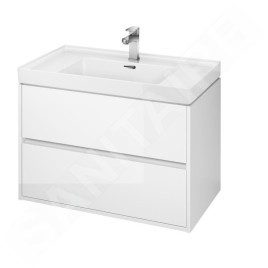 Cersanit Crea - Meuble-lavabo, 53x79x45 cm, 2 tiroirs, blanc S924-004
