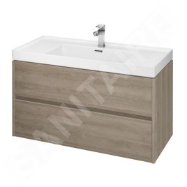 Cersanit Crea - Meuble-lavabo, 53x99x45 cm, 2 tiroirs, chêne S924-011