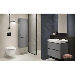 Cersanit Crea - Meuble-lavabo, 53x59x45 cm, 2 tiroirs, gris S924-016