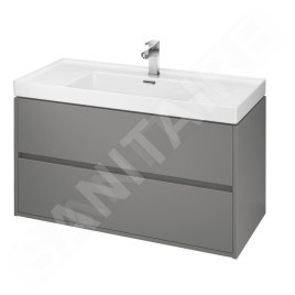 Cersanit Crea - Meuble-lavabo, 53x99x45 cm, 2 tiroirs, gris S924-019