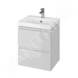 Cersanit Moduo - Meuble-lavabo, 57x49x40cm, 2 tiroirs, gris S929-011