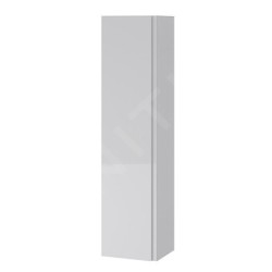 Cersanit Moduo - Armoire haute, 160x40x34 cm, 1 porte, charnières G/D, miroir intérieur, gris S929-019