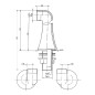 Sapho Reitano Rubinetteria Antea - Raccordement pour installation de mitigeur sur bord de baignoire, 2 pièces, chrome 9851