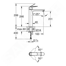 Grohe Eurosmart Cosmopolitan - Mitigeur pour vasque, chrome 23921000
