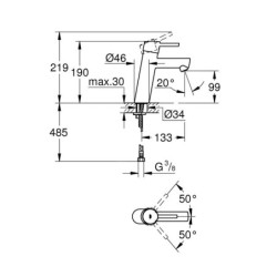 Grohe Concetto - Mitigeur de lavabo M, chrome 23451001