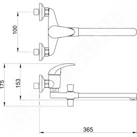 Novaservis Titania Iris - Mitigeur de lavabo sans douche 100 mm, chromé 92033/1,0