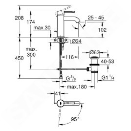 Grohe Essence - Mitigeur de lavabo S, chrome 23591001