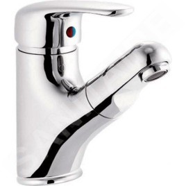 Aqualine Kasiopea - Mitigeur de lavabo avec douchette extractible, chromé 1107-05