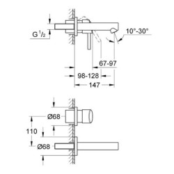 Grohe Concetto - Mitigeur thermostatique 2 trous, chrome 19575001