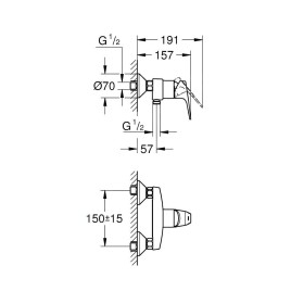 Grohe Start Flow - Mitigeur de douche, chrome 23771000