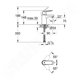 Grohe Eurosmart Cosmopolitan - Mitigeur de lavabo, chrome 32824000