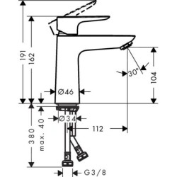 Hansgrohe Talis E - Mitigeur de lavabo, blanc mat 71712700