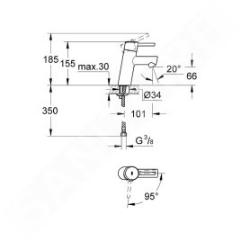 Grohe Concetto - Mitigeur de lavabo ES, chrome 2338510E