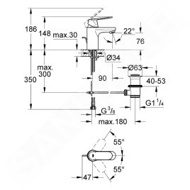 Grohe Eurosmart Cosmopolitan - Mitigeur de lavabo, chrome 3282500E