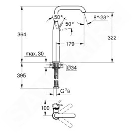 Grohe Essence - Mitigeur de lavabo XL, Warm Sunset brossé 32901DL1