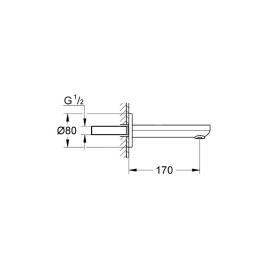 Grohe Eurosmart Cosmopolitan - Bec déverseur de baignoire, chrome 13261000