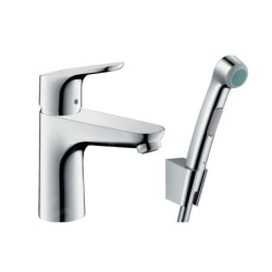 Hansgrohe Focus E2 - Mitigeur de lavabo 100 avec douchette Bidette, chrome 31927000