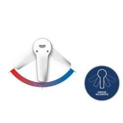 Grohe Eurostyle Cosmopolitan - Mitigeur de lavabo avec vidage et bec pivotant, chrome 23043003