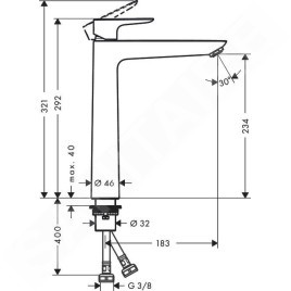 Hansgrohe Talis E - Mitigeur de lavabo, blanc mat 71717700