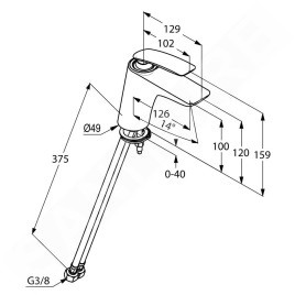 Kludi Balance - Mitigeur de lavabo, chrome 520260575