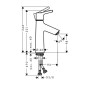 Hansgrohe Talis S - Mitigeur de lavabo 100 CoolStart sans garniture de vidage, chrome 72023000