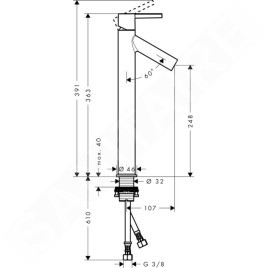 Axor Starck - Mitigeur pour vasque, chrome 10103000