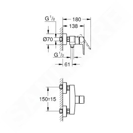 Grohe QuickFix Start - Mitigeur de douche, chrome 24208002