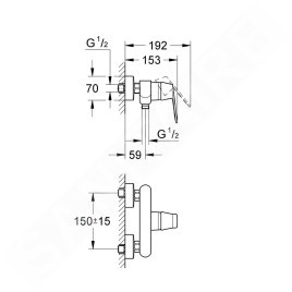 Grohe Eurosmart Cosmopolitan - Mitigeur de douche, chrome 32838000