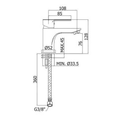 Paffoni Blu - Mitigeur de lavabo, chrome BLU071CR