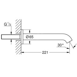 Grohe Essence New - Bec de baignoire, supersteel 13449DC1