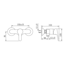 Hansa Primo - Mitigeur de douche, chrome 49450103