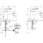 Ideal Standard CeraFlex - Mitigeur de lavabo sans vidage, chrome B1714AA