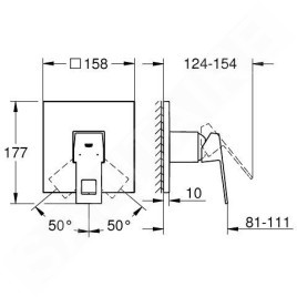 Grohe Eurocube - Mitigeur de douche encastré, chrome 24061000