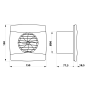 UC-10 Axial Extractor Fan, 8W, 100mm pipe, blanc