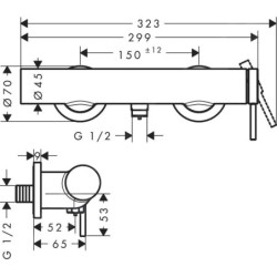 Hansgrohe Tecturis S - Mitigeur de douche, noir mat 73622670