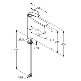 Kludi Balance - Mitigeur de lavabo, blanc/ chrome 522969175