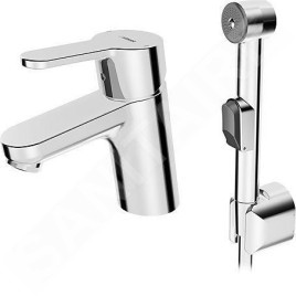 Hansa Primo - Mitigeur de lavabo avec douchette, chrome 49462203