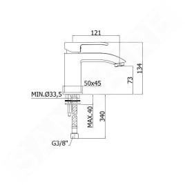 Paffoni Level - Mitigeur de lavabo, chrome LES071CR