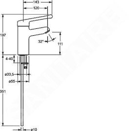 Hansa Medipro - Mitigeur de lavabo, chrome 01622196