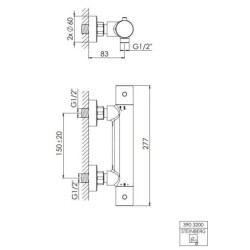 Steinberg 390 - Mitigeur de douche thermostatique, noir 390 3200 S