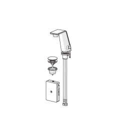 Hansa Alessi Sense - Mitigeur électronique pour lavabo, Tiptronik, chrome 07732201