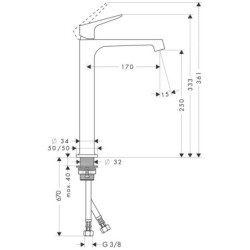 Axor Citterio M - Mitigeur de lavabo, chrome 34127000