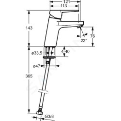 Hansa Twist - Mitigeur de lavabo, chrome 09052283