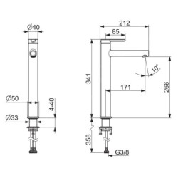 Hansa Designo - Mitigeur de lavabo Style, chrome 51692293