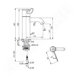 Ideal Standard CeraPlus - Mitigeur de lavabo thermostatique, chrome A6692AA