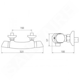 Novaservis Metalia 57 - Mitigeur thermostatique de douche, chrome 57961/1,0